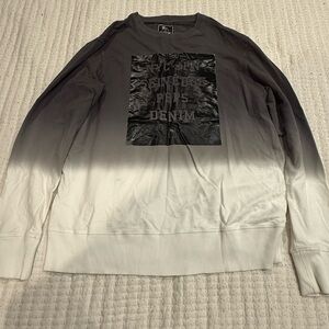 PRPS Black and White Ombre Crewneck Sweater